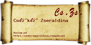 Csákó Zseraldina névjegykártya